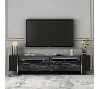 Homidea Angel TV Möbel - Mueble bajo para TV (192,8 x 45 x 35 cm), diseño moderno, color negro