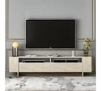 Homidea Angel TV Mueble - Mueble para TV - Mueble para TV - Mueble bajo para TV en diseño moderno 192,8 x 45 x 35 cm (travertino)
