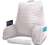 Homie Almohada de Lectura con Soporte de muñeca, Tiene reposabrazos y Soporte de Espalda para Reposo en Cama, Descansar, Leer, Trabajar en la computadora portátil, Ver la televisión (Blanco)