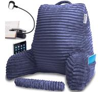 Homie Almohada para Reposo en Cama de Lectura de Primera Calidad con luz de Lectura y Soporte para la muñeca, Tiene reposabrazos