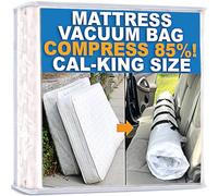 Homie Bolsa de vacío para colchón, Bolsa sellable para colchones de Espuma viscoelástica o con resortes internos, compresión y Almacenamiento para mudanzas y devoluciones (Cal-King)