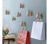 Homieco 2 Pack Ganchos para Abrigatos en Forma de Gota de Agua, Perchero de Pared Resistente, Ganchos para Armario, Perchero para Toallas, Decoración para el Hogar para Dormitorio, Sala de Estar