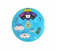 Homievar Herramienta de escritura de canciones Circle of Fifths Wheel - Guía de referencia para principiantes a aprender acordes mayores, menores y teoría musical