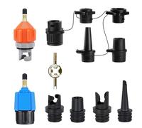 Homiflex Adaptador de Válvula Sup para Canoa, Convertidor de Inflable Válvula Adaptador con 9 Boquillas de Bomba de Aire para Kayak, Canoa, Botes Inflable, Paddle Board