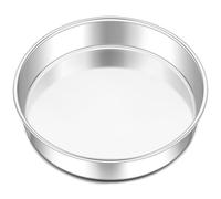 Homikit Molde de acero inoxidable para tartas, 28 cm, 5,5 cm de profundidad, molde de alta calidad, no tóxico y inoxidable, pulido con espejo y apto para lavavajillas