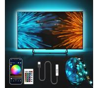 HOMINA Tira de luces LED de 3,5 m, 105 LED RGB para TV de 50 a 70 pulgadas, kit de retroiluminación USB con control remoto de 24 teclas 5050 Bias HDTV