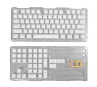 Hominas 113 Teclas Teclas PBT Teclas de Teclado mecánico silenciosas de Original duraderas Profesionales para Juegos de mecanografía Trabajo Configuración Personalizada Negro (Blanca)