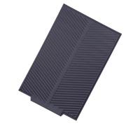 Hominas Alfombrilla Escurreplatos, 39×25 Cm Bandeja Escurreplatos Silicona Escurridor De Platos De Cocina Rectángulo para Fregadero, Gris