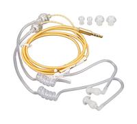 Hominas Auriculares de Tubo de Aire ergonómicos con reducción de Ruido y radiación, Auriculares binaurales portátiles de 3,5mm para Ordenador portátil, Tableta y teléfono inteligen (Naranja)