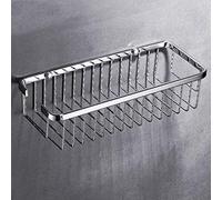 Hominas Cesta Para Ducha Rectangular, Cestillo Bano Acero Inoxidable Para Ducha Estanteria Organizador Almacenamiento, Montaje En Pared Estantes, 30 Cm