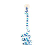 Hominas Hanging Door Cat Ball Toys Interactive Plush Suction Cup Fixation Fun Relieve Boredom Soft Play Toy with Bell for Indoor Cats Durable PVC Polyester Material 6cm Ball 70 180 (Azul)