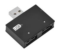 Hominas Hub USB2.0 Macho a USB de 2 Puertos Kit convertidor Adaptador Divisor de Cargador Doble (Negra)