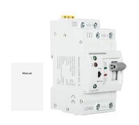 Hominas Interruptor de Transferencia automático de Doble Potencia ATS de 2P y 63 A for riel DIN G2R, interruptores selectores eléctricos de 220 V