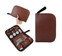 Hominas Kits de Golf Campo de la Herramienta del Kit de la Bolsa Multifuncional Bolsa de Golfs PU para Regalo con Pelotas de Golf, Marcador, Cepillo, Cepillo Triple, Telescopio, Pinza para Bolas