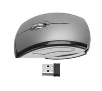 Hominas Ratón inalámbrico Plegable, portátil, ergonómico, 2,4 GHz, con Interruptor de Apagado magnético, para Ordenador portátil, PC, Viajes, Oficina, Negro (Gris)