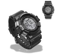 Hominas Reloj Inteligente Hombre con Barómetro, 5 ATM Reloj de Buceo para Aficionados a La Pesca, con 6 Puntos de Pesca, Curva de Presión Barométrica de 24 Horas, Altímetro, Pronóstico del Tiempo