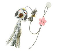 Hominas String Cat Toy Hanging Door Feather Toy Elastic Retractable Cat Attractive Teaser Toy with Catmint Ball Soft Safe Material Adjustable Hook for Indoor Play Exercise (pequeño pingüino)