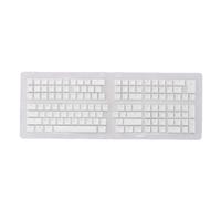 Hominas Teclas de Teclado de 132 Teclas, Perfil OEM Ruso, Acabado Mate, Teclas ABS para teclados mecánicos 61 62 64 68 84 87 104 108 Teclas (Blanca)