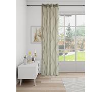 Homing Cortina con Ojales, Aspecto de Choque, Moderno, Decorativo, Blanco/Gris