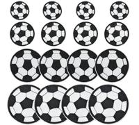 Homirty 20 Piezas Parches de Bordado de Fútbol, Bordado de Balón de Fútbol, Parche Termoadhesivo Futbol, Parches para Ropa, Bordado Apliques Parches de Costura, Pegatinas Ropa Plancha, 4 Tamaños