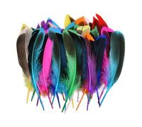 Homirty 200 Piezas Plumas Coloridas, Plumas De Colors, Plumas Mixtas Naturales, Plumas Decoracion, Plumas Manualidades, Plumas para Atrapasueños, Accesorios de Joyería, Decoración De Fiestas, 10-15cm