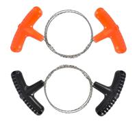 Homirty Sierra de Alambre de Acero Inoxidable Portátil - 2 Piezas de Cuerda de Supervivencia para Aire Libre, Herramienta de Corte Con Bolsillo, 70cm