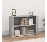 homiuse Aparador de Madera Contrachapada Gris Sonoma 80x30x54 cm Armario Lateral Amplio Espacio de Almacenamiento Estantería Salón Guardar Revistas Libros Dispositivos Multimedia
