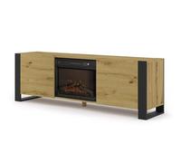 Homlando Mondi - Mueble para TV (180 cm, con chimenea eléctrica, roble Artisan)