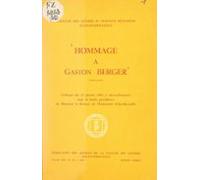 Hommage À Gaston Berger (ebook)