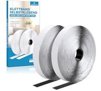 HOMMAND 20mm x 10m Auto Adhesivo Cinta Rollo Hook y Loop Tape, Gancho y Cinta de Lazo con base posterior de pegamento superadhesivo para Proyectos de Bricolaje y Costura
