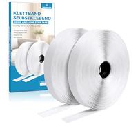 HOMMAND 20mm x 10m Auto Adhesivo Cinta Rollo Hook y Loop Tape, Gancho y Cinta de Lazo con base posterior de pegamento superadhesivo para Proyectos de Bricolaje y Costura