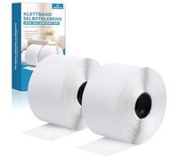 HOMMAND 50mm x 5m Auto Adhesivo Cinta Rollo Hook y Loop Tape, Gancho y Cinta de Lazo con base posterior de pegamento superadhesivo para Proyectos de Bricolaje y Costura