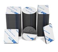 HOMMAND Cinta Adhesivo Doble Cara, 60 Piezas Almohadillas Adhesivas Extrafuerte, Pads Adhesivo Cinta Adhesiva Doble Cara Espuma, Rectángulo & Cuadrado & Redondo, para Hogar Oficina Coche, Negro
