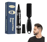 Homme Beard Pen Filler para Hombres, Kit De Pluma De Relleno Y Marcador De Barba, Impermeable y Duradero, To Fill, Define & Sharpen Hair, Barba & eyebrow Colour(Negro)
