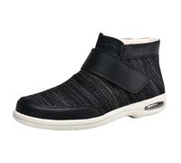 Homme Chaussures diabétiques pour Hommes,Scarpe Traspiranti Antiscivoloile Sandali gonfi Scarpe chirurgiche aperti regolabili Sandali Aperta artriteBlack Gray-41