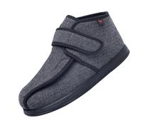 Homme Chaussures diabétiques pour Hommes,Zapatillas de Estar Extra Antideslizantes Ajustable Cómodo Respirable Artritis Edema Ortopédica Aliviar Dolor Piesgrey-50