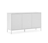 HOMN LIVING Aparador Auri 3 Puertas Color Blanco, 140 cm (Ancho) 40 cm (Profundo) 80 cm (Altura)