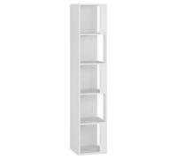 HOMN LIVING Estantería de rincón Fiyi 5 Huecos Color Blanco, para Salón, Comedor o Despacho, 32 cm (Ancho) 32 cm (Profundo) 161 cm (Altura)
