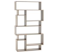 HOMN LIVING Estantería Hawai 10 Huecos Color Roble, para Salón, Comedor o Despacho, 96 cm (Ancho) 25,5 cm (Profundo) 169 cm (Altura)