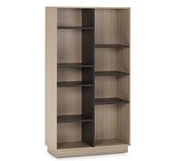 HOMN LIVING Estantería Librería Vigo 150x80 cm, estantería de Oficina, Color Roble y Gris, 80 cm (Ancho) 33 cm (Profundo) 150 cm (Altura)