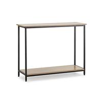 HOMN LIVING Recibidor Chloe con 1 Estante Inferior, Color Roble/Negro, 106 cm (Ancho) 35 cm (Profundo) 81 cm (Altura)