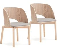 HOMN Pack 2 sillas de comedor natural