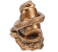 HOMNECESS Estatua Decorativa Estatua de Serpiente del Zodiaco Chino, estatuilla Resina for decoración hogar, Ornamento Feng Shui, Coleccionable Elegante Decoración de la habitación