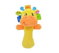 HOMNIVE Juguetes de felpa suave para sonajero de mano, 1 pieza de dibujos animados de animales de peluche, sonajero de mano para bebé, palillos para bebés de 1 2 y 3 años+(forma aleatoria) (ciervos)