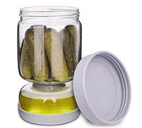 Homnoble Bote para Aceitunas con Escurridor, Tarro Aceitunas Separador Liquido, Tarro para Encurtidos para Separar el Zumo de Húmedos y Secos Tapa ABS de Grado Alimentario y Sin BPA