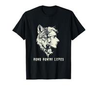 Homo Homini Lupus Man es un lobo para el hombre Camiseta