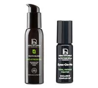 Homo Naturals Gel Antiarrugas + Contorno de Ojos Roll-On - Cuidado Facial para Hombres - Pack Regalo Cosmetica Masculina - Regalos para Hombre - Tratamiento 100% Natural & BIO