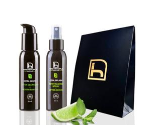Homo Naturals Kit de Afeitado Limpiador + Spray Tónico Facial - Pack Regalo Hombres - Cuidado Facial para Hombres - Cosmetica Masculina - Regalos para Hombre - 100% Natural & BIO