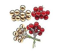 Homo Trends Christmas Decorations 200pcs Christmas Artificial Berries Holly Berries for Christmas Wreath Decorations, Christmas Craft Supplies (gold