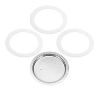 HOMOBABE 1 juego Juntas de Silicona y Filtro Inoxidable para Cafetera de Tazas Repuesto para Evitar Fugas y el Proceso de Preparación de Café